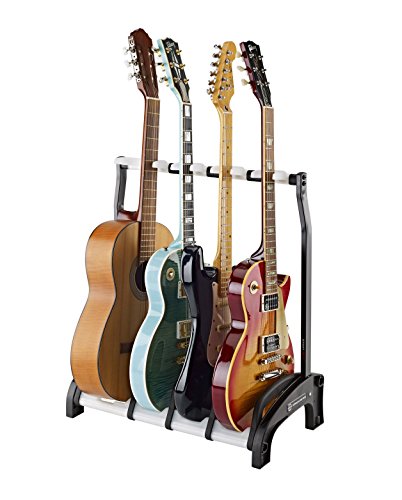 K & M K&M-17534 Four Guitar Stand »Guardian 3+1« -Black with Translucent Support Elements (17534.016.00)