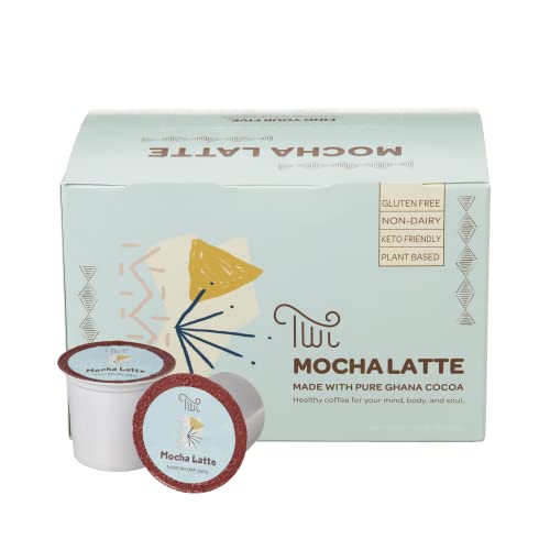 Ghana Mocha Latte K Cups by Twi. Made with Vitamins for Clean Energy