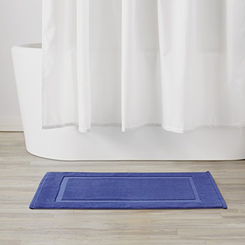 Amazon Basics Banded Bath Mat, Navy Blue Pricepulse