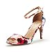 DREAM PAIRS Women's EILEENA Fashion Peep Toe Pump Heel Sandals