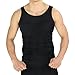 Surker Mens Slimming Body Shaper Vest Shirt Abs Abdomen Slim(Black, Medium)