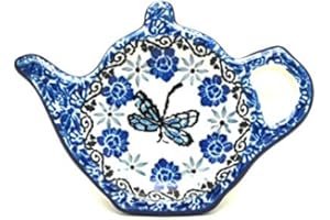 POLISH POTTERY GALLERY Polish Pottery Tea Bag Holder - Dragonfly