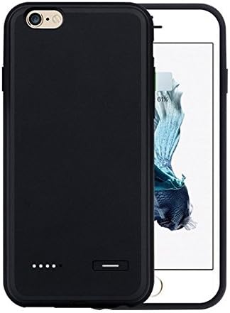 iPhone 6s Plus battery case , For iPhone 6s Plus Power Case,Ultra Slim External Backup Charger Case Pack [3700mAh] For iPhone 6 plus/ 6S plus (Black)