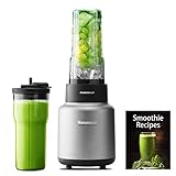 Blender Smoothie Blender Willsence Personal blender for Shakes and Smoothies, NUTRI-IQ Intelligent Identification of Food Hardness 900W~1500W, 2 x 24 oz to-go Tritan Cups (BPA Free) with Spout Lids