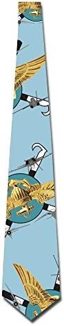 NAVAL-AVIATOR-PILOT-WINGS-AND-TAIL-HOOKS Men Printed Floral Jacquard Tie Neckties Classic Neck Ties