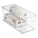 iDesign Plastic Refrigerator and Freezer Storage Bin with Lid, BPA-Free Organizer for Kitchen, Garage, Basement, 6" x 6" x 14.5", Clear primary
