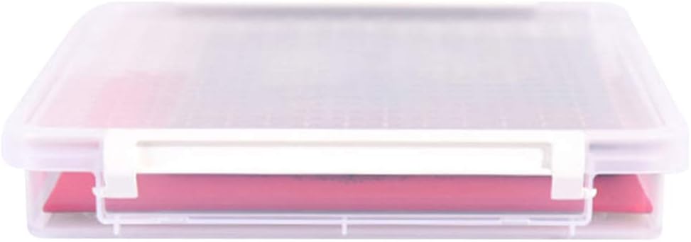 Crazyo Transparent File Storage Box Document Paper Storage Container Office Supplies