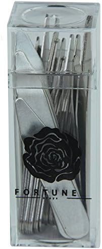 Collar Stays 36 Metal Collar Stays Working Stiffs Collar Stays in a Plastic Box - 4 Size Black Rose