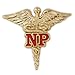 PinMart's Caduceus Nursing Enamel Lapel Pin - Ideal NP or Medical Assistant Badge - Patient Care Technician Accessories for Lanyards and Nursing Scrubs or CNA Graduation Gifts and Pinning Ceremonies