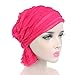 Ever Fairy 3 Colors Pack Chemo Cancer Head Scarf Hat Cap Ethnic Cloth Print Turban Headwear Women Women's Ruffle Beanie Scarf