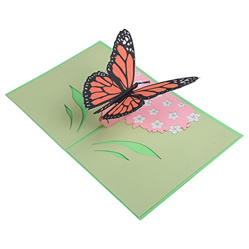 Butterfly Pop Up Card with extra note card & Envelop, Fitosy 3D Card Greeting Card Birthday Card Anniversary Card, Perfect Paper Art & Handicrafts for Sister Mom Wife Kids Boy Girl Friend - Thumbnail 2