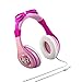 eKids Paw Patrol Skye and Everest Kids Headphones, Adjustable Headband, Stereo Sound, 3.5Mm Jack, Wired Headphones for Kids, Tangle-Free, Volume Control, Foldable, Childrens Headphones Over Ear for School H, Pink (PW-140SK)