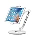 suptek Aluminum Tablet Desk Stand for iPad, iPhone, Samsung, Asus and More 4.7-11 inch Devices, 360° Flexible Cell Phone Holder Mount, Good for Bed, Kitchen, Office (YF208DW)