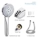Baban Handheld Shower Head with Powerful Shower Spray against Low Pressure Water Supply Pipeline, Multi-functions, Bathroom Accessories w/Hose, Bracket, and Teflon Tape- Chrome