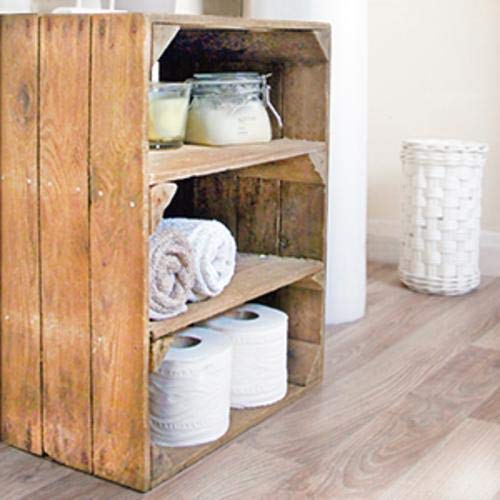 TOILET ROLL HOLDER Wooden Rustic TOILET ROLL STORAGE Shelf Unit