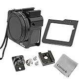 Gurmoir Protective Aluminum Alloy Skeleton Housing Case for Gopro Hero 5/Gopro Hero (2018) Action Camera, Metal Frame Protective Cage with Rear Door and 52mm UV Filter