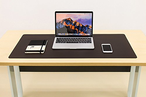 Nekmit Leather Desk Blotter 34"x17", Brown