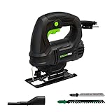 Jigsaw, 3.8A 3000 SPM, 6.56feet（2M）Cord Length, Variable Speed 1-6 Bevel Angle 0°-45°,Pure Copper Motor,With 1PC Wood Saw blade, 1PC HSS steel Saw blade_GP78121