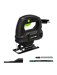 Jigsaw, 3,8 A 3000 SPM, longitud de cable de 6.6 ft, velocidad variable, ángulo de bisel de 1 6 ° 0 45 °, motor de cobre puro, con 1 hoja de sierra de madera, 1 hoja de sierra de acero HSS_GP78121