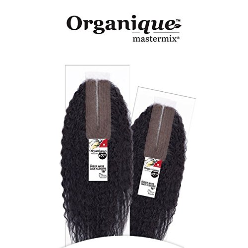 SUPER WAVE LACE CLOSURE 16" (1 Jet Black) - Shake-N-Go Organique Mastermix Synthetic Weave