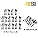 Black Silverware Set with Serving Pieces - Deedro 48-Piece Stainless Steel flatware Cutlery Utensil Set for Dessert & Dinner, Mirror Polished Knives Forks Spoons Set Service for 8