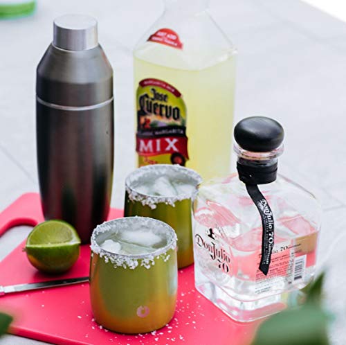 SNOWFOX Double-walled Insulated Stainless Steel Cocktail Shaker, 21.9oz), Grey Olive