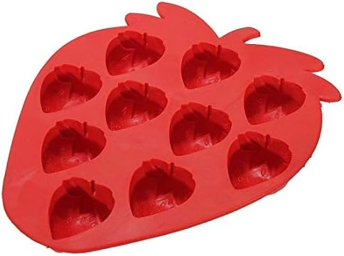 Tanya Shop 3 x Silicone Ice cube Mousse Jelly Tray Chocolate Soap Candy Candle Set 3 Strawberry berry Mold