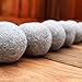 Organic Wool Dryer Balls - 100% Pure New Zealand Wool - Handmade Felted - Natural Fabric Softener - Best Eco-friendly Reusable Alternative To Dryer Sheets - Great For Cloth Diapers - 6 Pack XL (Grey)