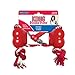 KONG Goodie Bone with Rope - Classic Durable Natural Rubber Dog Bone, Supports Mental Engagement - Treat Dispensing - Red - for Medium Dogs