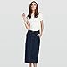 Jade Women's Basic Plus Size High Waist Denim A-Line Skirt