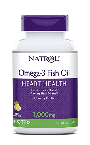 Natrol Omega-3 Purified Fish Oil 1,000mg, 90 Softgels (Pack of 4)