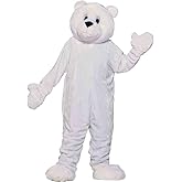 GUIMIXH White Polar Bear Mascot Costume Party Holliday Cosplay Fanny Dress
