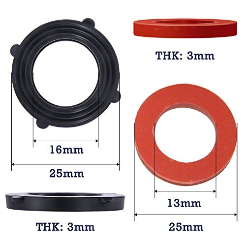 Vetico Garden Hose Washer Heavy Duty Rubber Washer Seals Fit All Standard 3/4 Inch Garden Hose