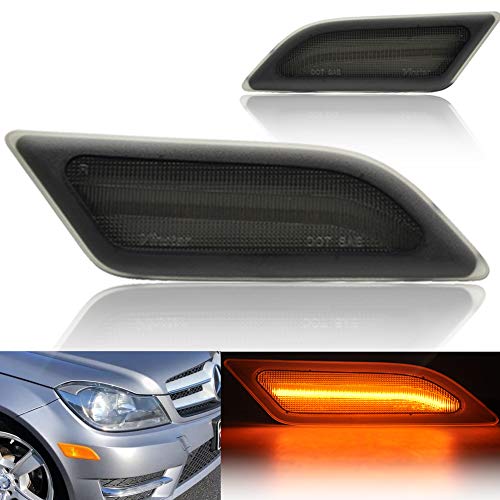 Smoke Lens Amber Full LED Front Side Marker Light Kit for 2012 2013
