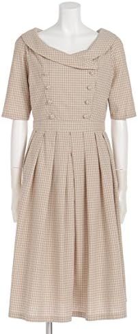 Amazon Fi N T フィント An Another Angelus ギンガムチェックショールカラーワンピース Gray F ワンピース チュニック 通販