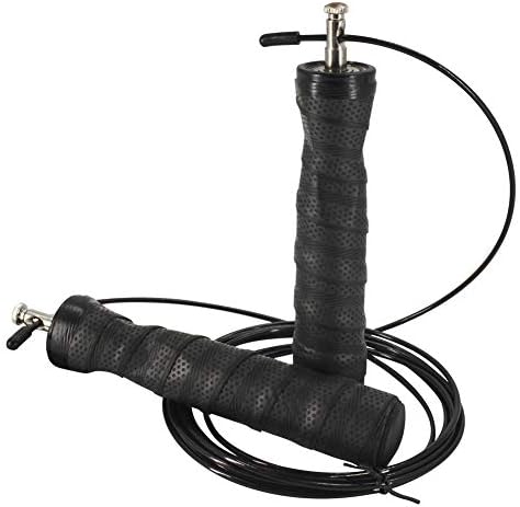 Jump Rope Workout Speed Rope for Adult Men and Women Skipping Rope for Speed Jumping Boxing Double Unders Gym Crossfit Cardio Training MMA Fitness Agility Adjustable Light 10 ft Cable Ball Bearing