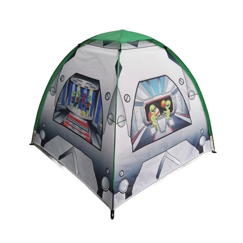 Alien Spaceship Kids Play Tent. Indoor & Outdoor Playhouse Tent for Boys and Girls. Easy Setup, Heavy-Duty. Large: 57