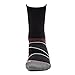 Feetures! Men's Elite Light Cushion Mini Crew, black + Red, xl