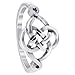 925 Sterling Silver Celtic Rounded Knot Design Ring