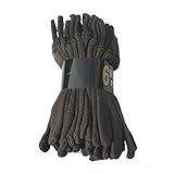 SEUROINT 100% Cotton Gloves with PVC Dots, Stretchable knit wrist Breathable Sure-Grip Work, gardening Gloves, Non slip 6 Pairs per pack, Brown