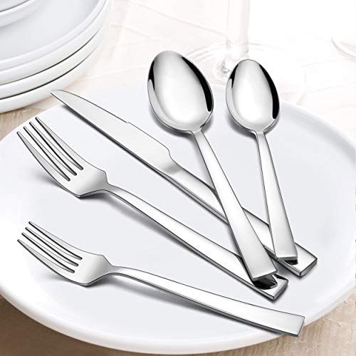 LIANYU 60Piece Silverware Flatware Set with Organizer Tray, Stainless