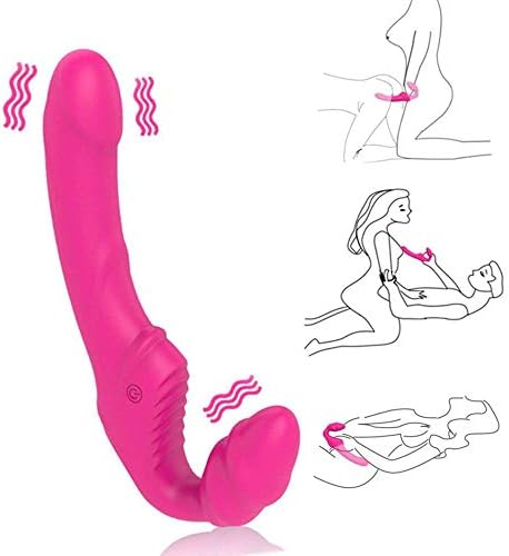 Aomoo Vibrating Strapless Strapon Wireless Strap on Lesbian Double Penetration We Share Vibe for Woman,