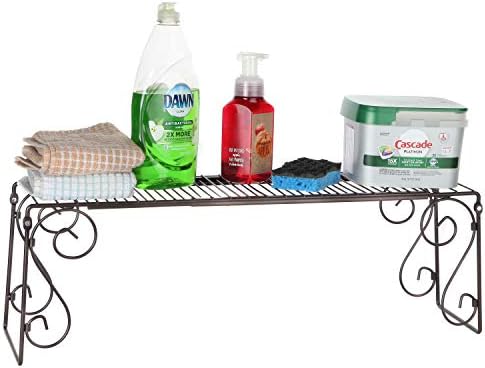 Trenton GiftsTrenton Gifts Over The Sink Black Wrought Iron Expandable Scroll Shelf. Maximize Your Counter Space. Expands 24 1/2" to 40 3/4"
