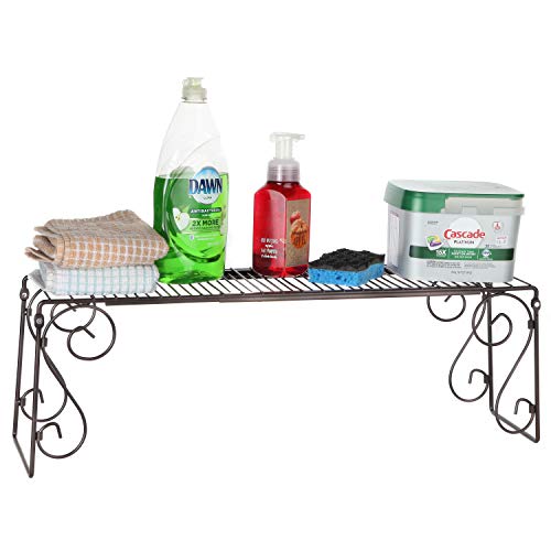 Trenton GiftsTrenton Gifts Over The Sink Black Wrought Iron Expandable Scroll Shelf. Maximize Your Counter Space. Expands 24 1/2" to 40 3/4"