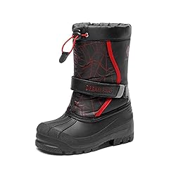 DREAM PAIRS Big Kid Kamick Black Red Mid Calf