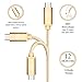 LAX Gadgets Durable Nylon Braided Tangle Free 2.0 Micro USB Android Charging and Data Sync Cable for Samsung, HTC, Motorola, Nokia, Kindle, MP3, Tablet and More[10 Feet-Gold]