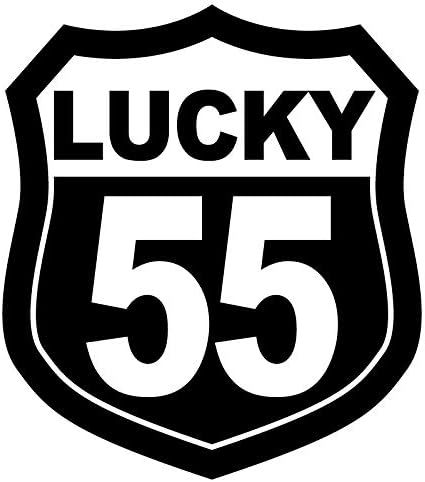 Amazon Co Jp Nc Smile 数字 ステッカー タイプa ブラック Lサイズ ラッキーナンバー ゼッケン 背番号 数字 55 車 バイク