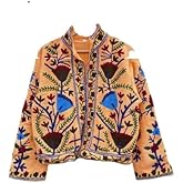 TNT fabric Jacket, Bohemian Style Coat, Unisex Short Embroidered Jacket, Ethnic Suzani TNT Fabric Women,s Coat, Crop Top