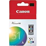 Genuine OEM brand name CANON CL-51 TRI-COLOR Inkjet (330 Yield) 0618B002