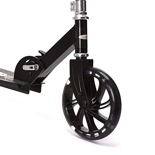 ChromeWheels Kick Scooter, Deluxe 8" Large 2 Light Up Wheels Wide Deck